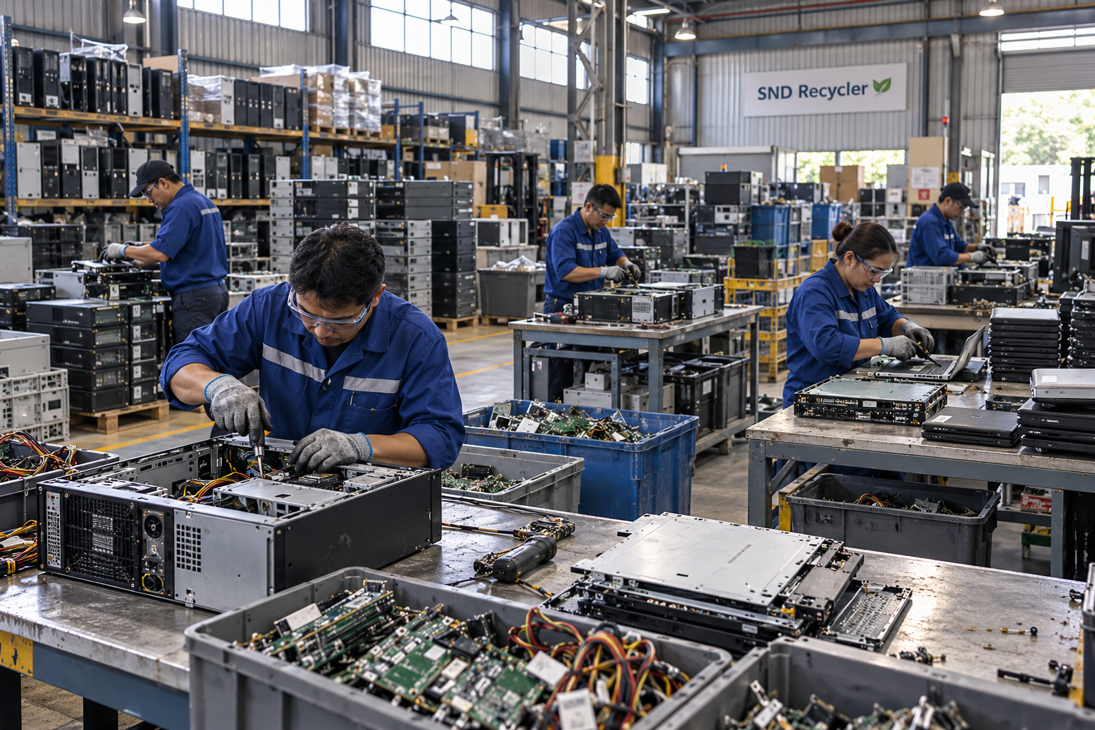 Electronic waste recycling and secure IT asset processing in Noida